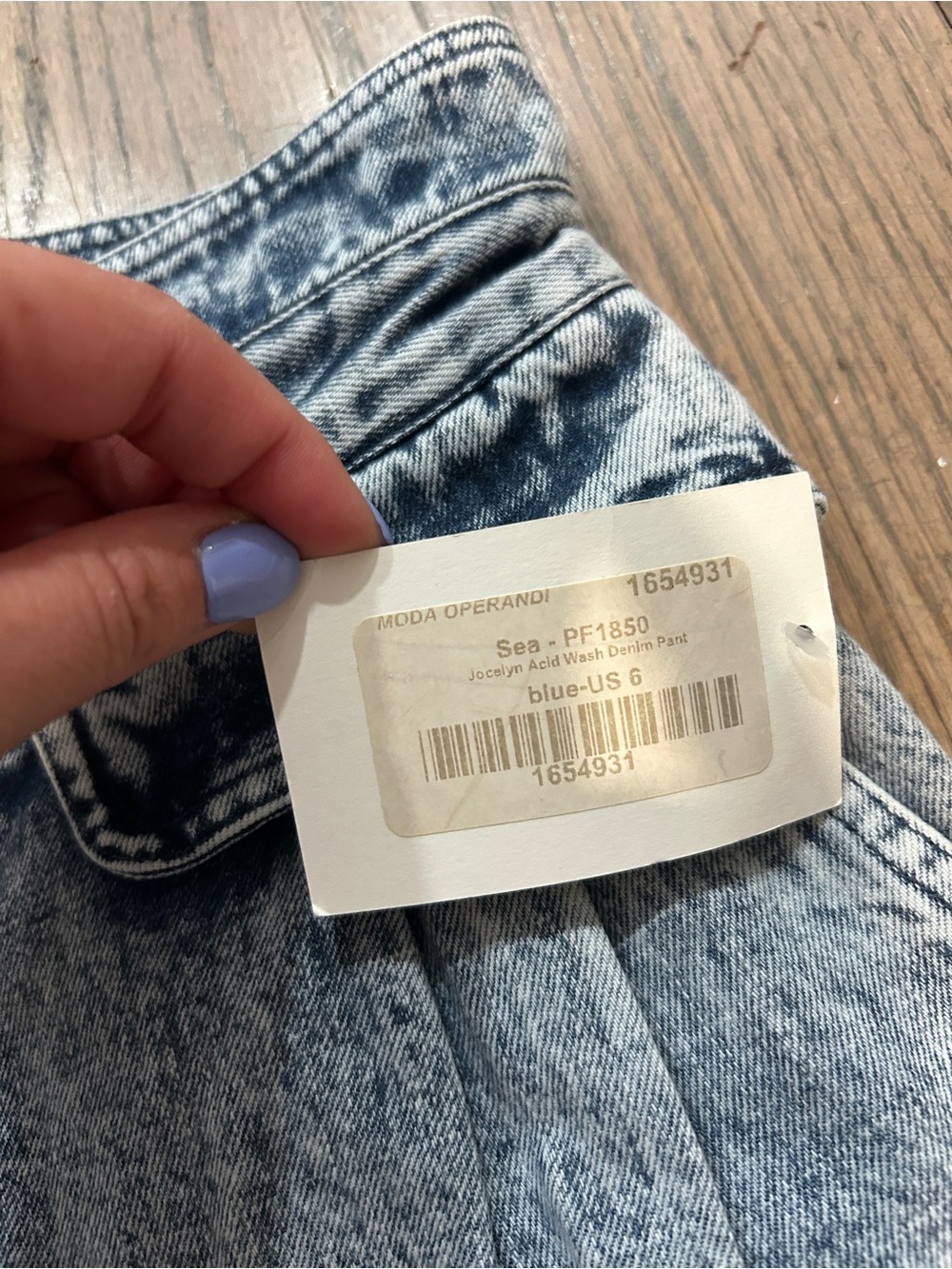Sea New York Jocelyn Acid Wash Denim NWT - Picture 7 of 13